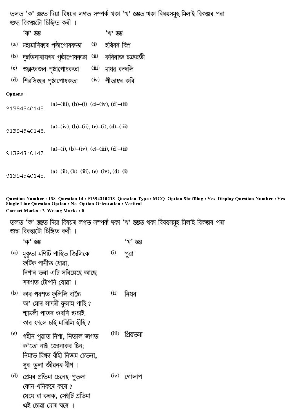 UGC NET Assamese Question Paper December 2018 136