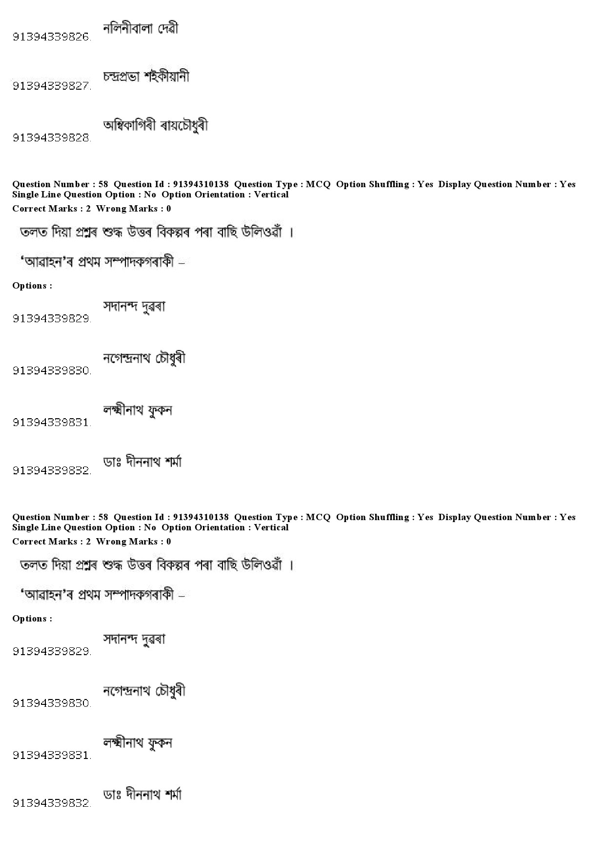 UGC NET Assamese Question Paper December 2018 51