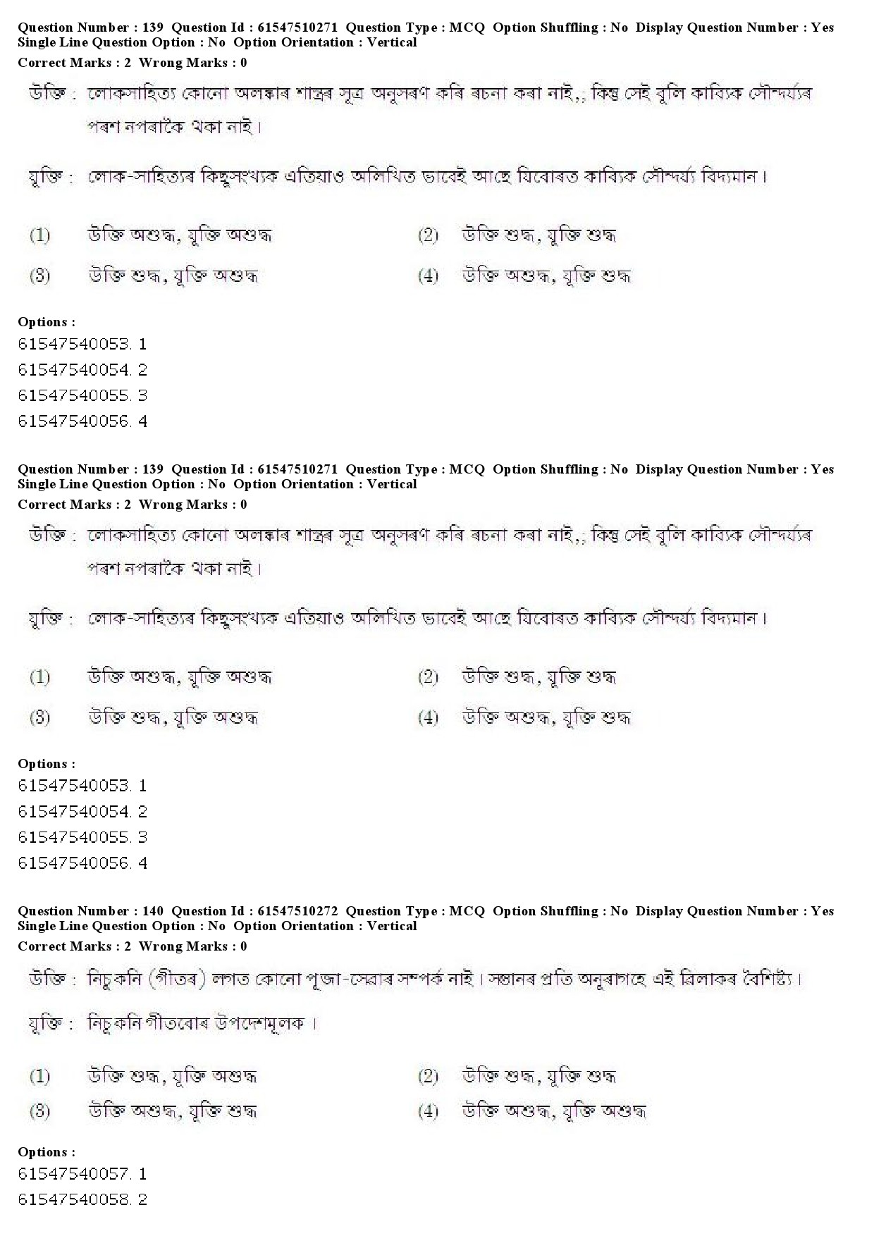 UGC NET Assamese Question Paper December 2019 125