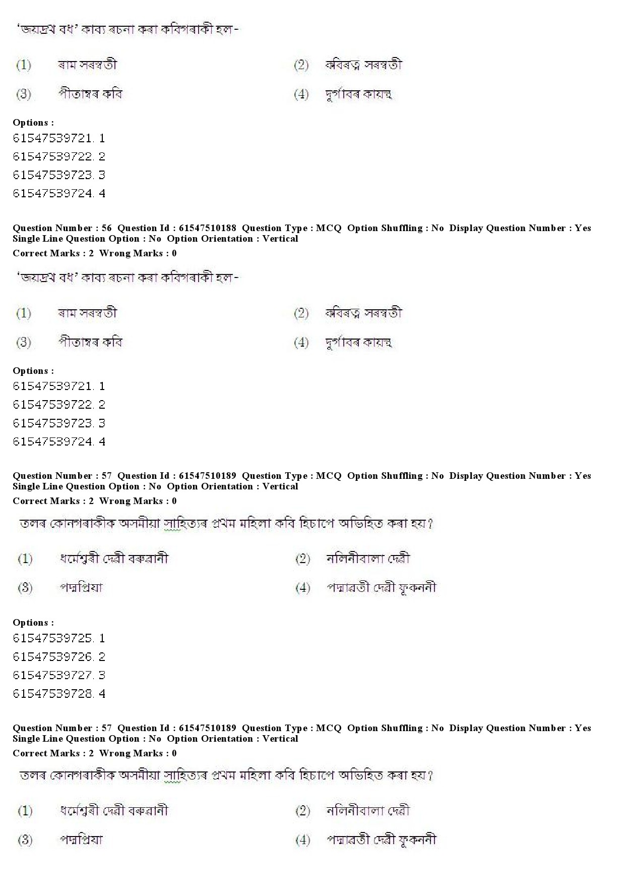 UGC NET Assamese Question Paper December 2019 46