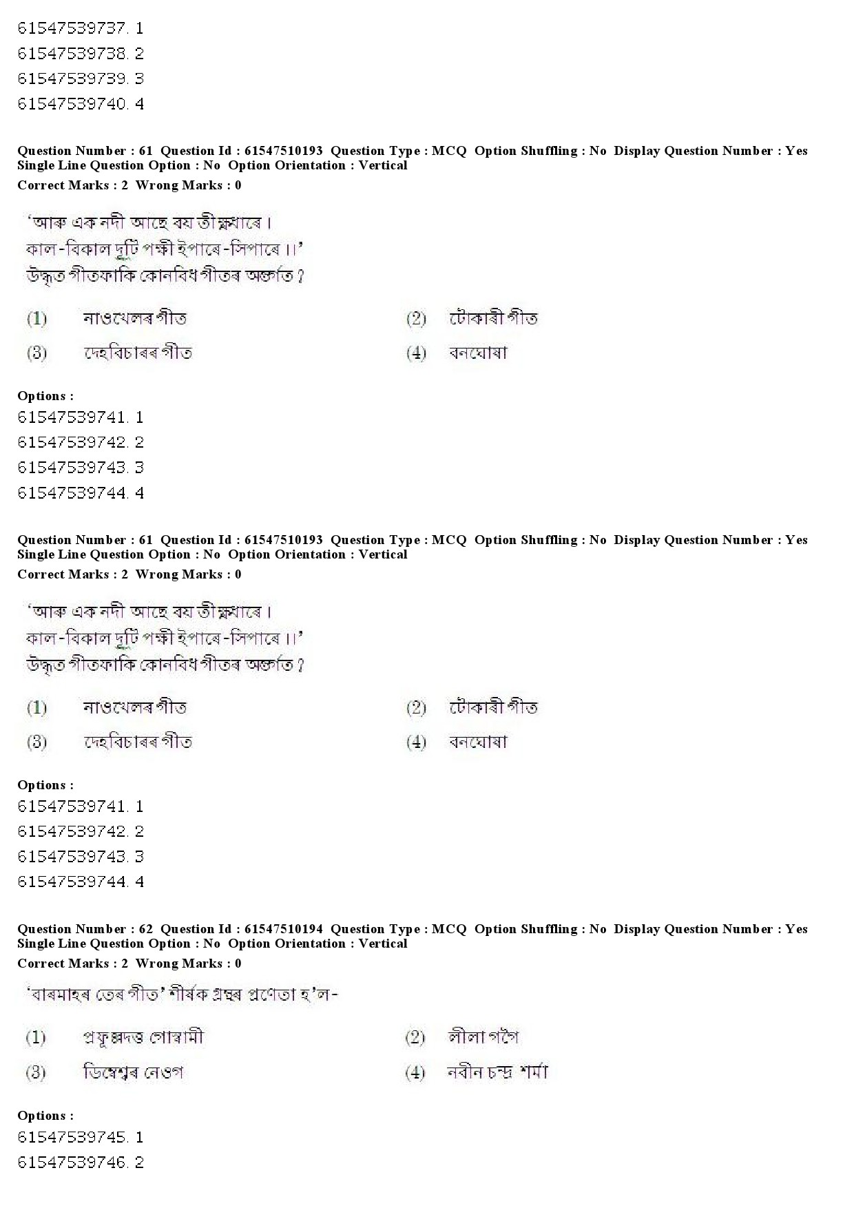 UGC NET Assamese Question Paper December 2019 49