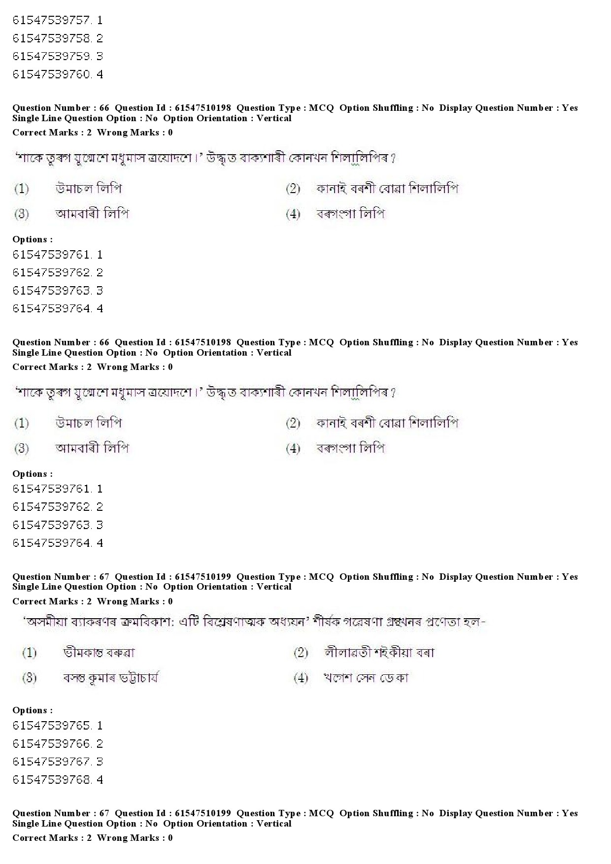 UGC NET Assamese Question Paper December 2019 52