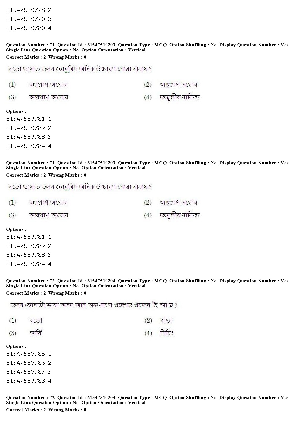 UGC NET Assamese Question Paper December 2019 55