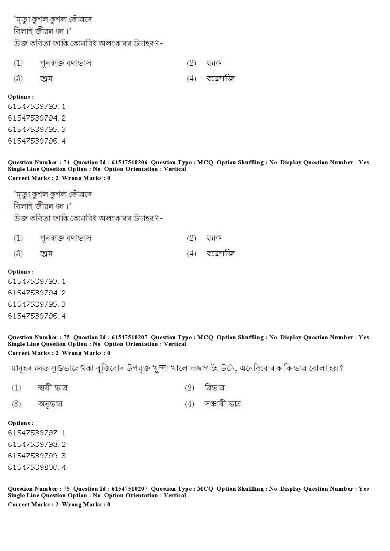 UGC NET Assamese Question Paper December 2019 57