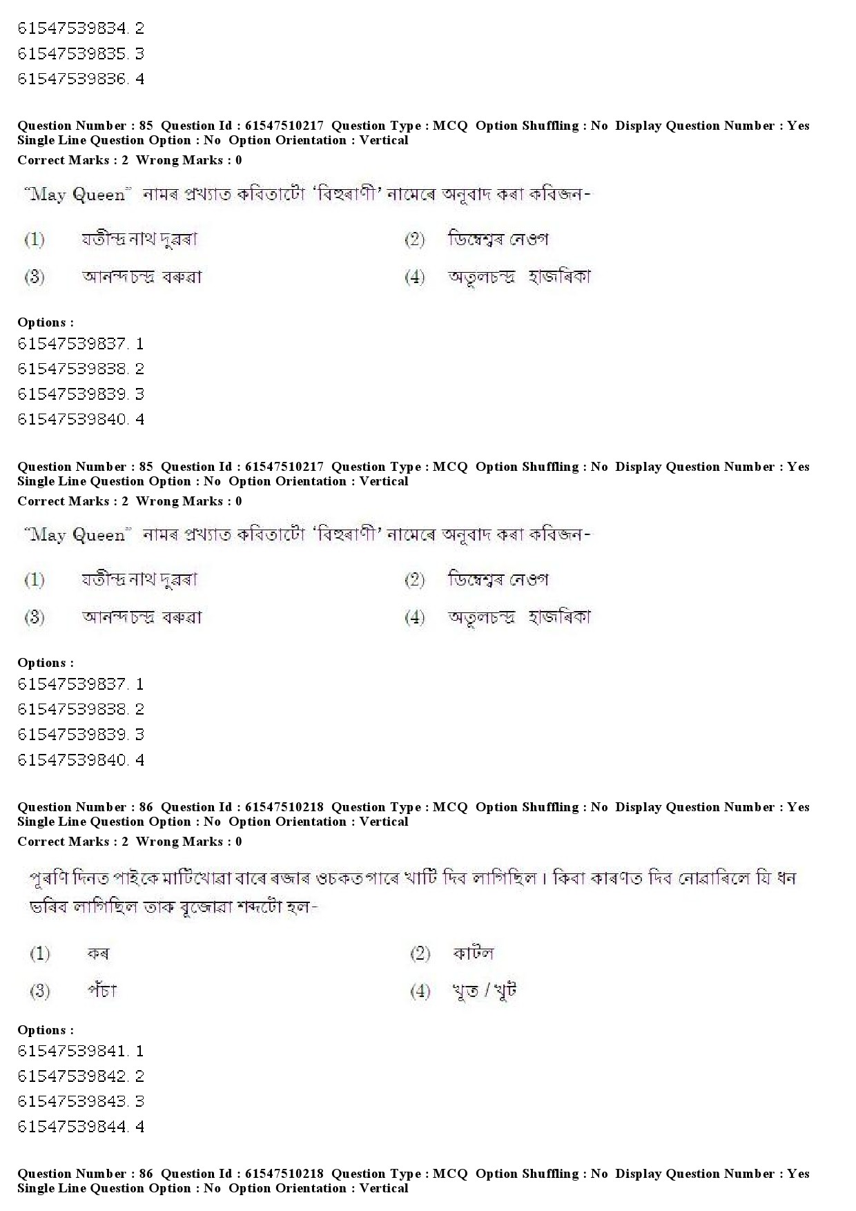 UGC NET Assamese Question Paper December 2019 64