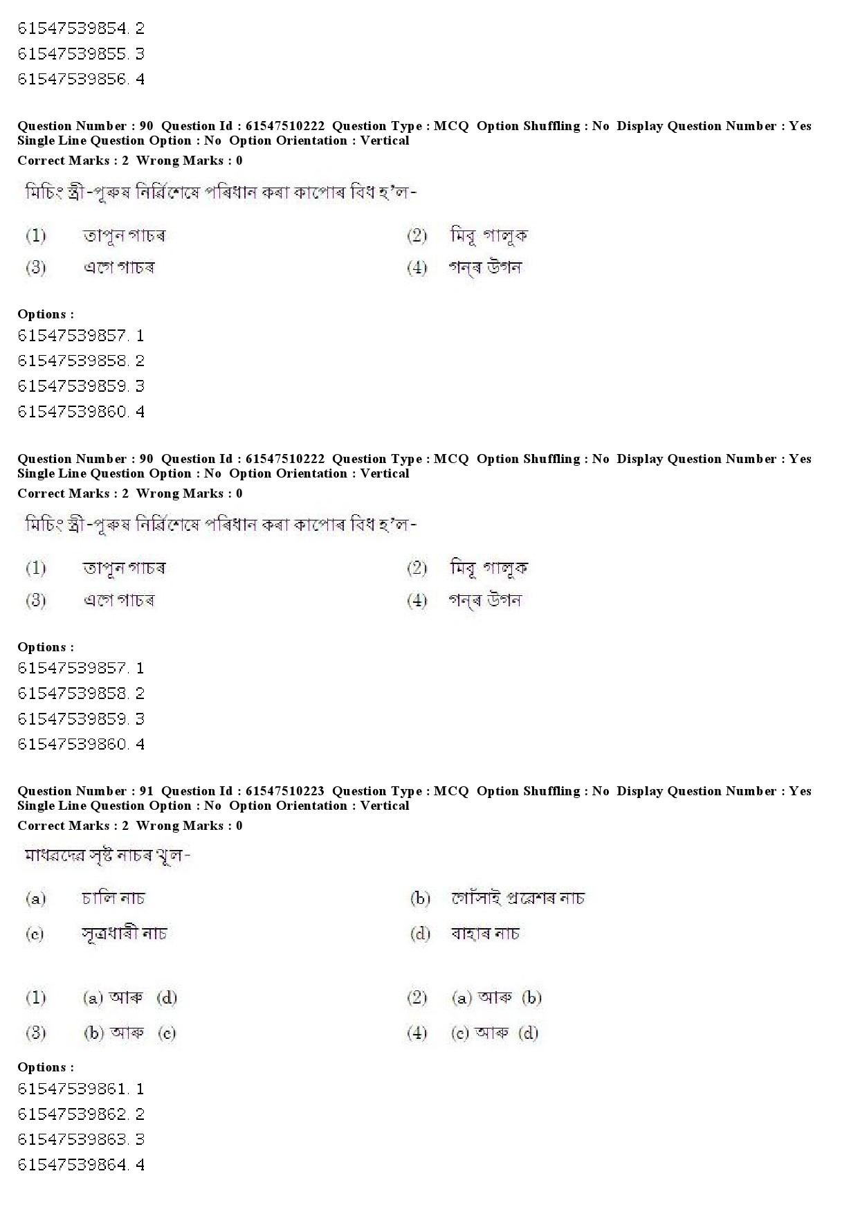 UGC NET Assamese Question Paper December 2019 67