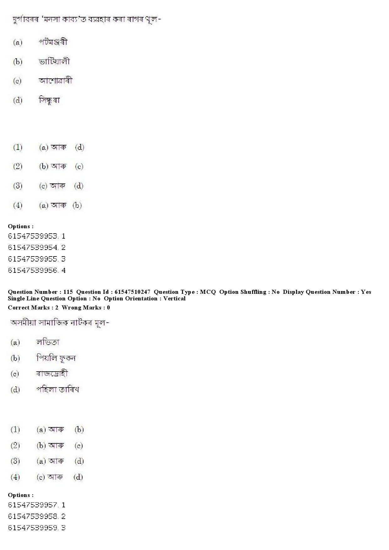 UGC NET Assamese Question Paper December 2019 98