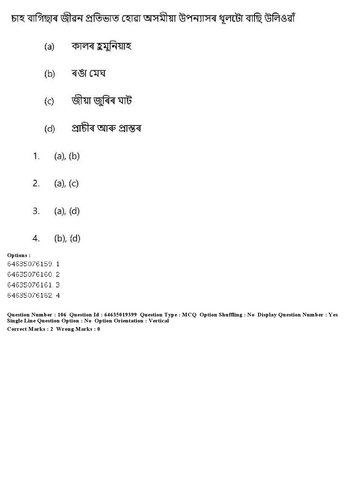 UGC NET Assamese Question Paper June 2019 101