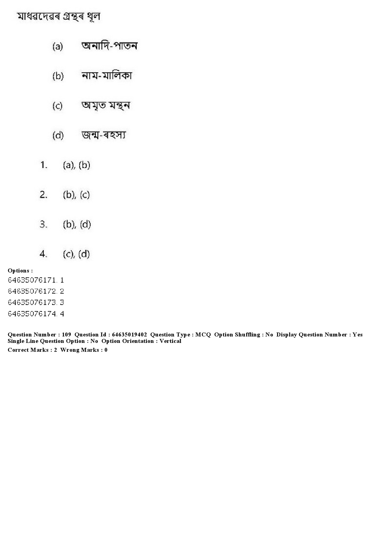 UGC NET Assamese Question Paper June 2019 107