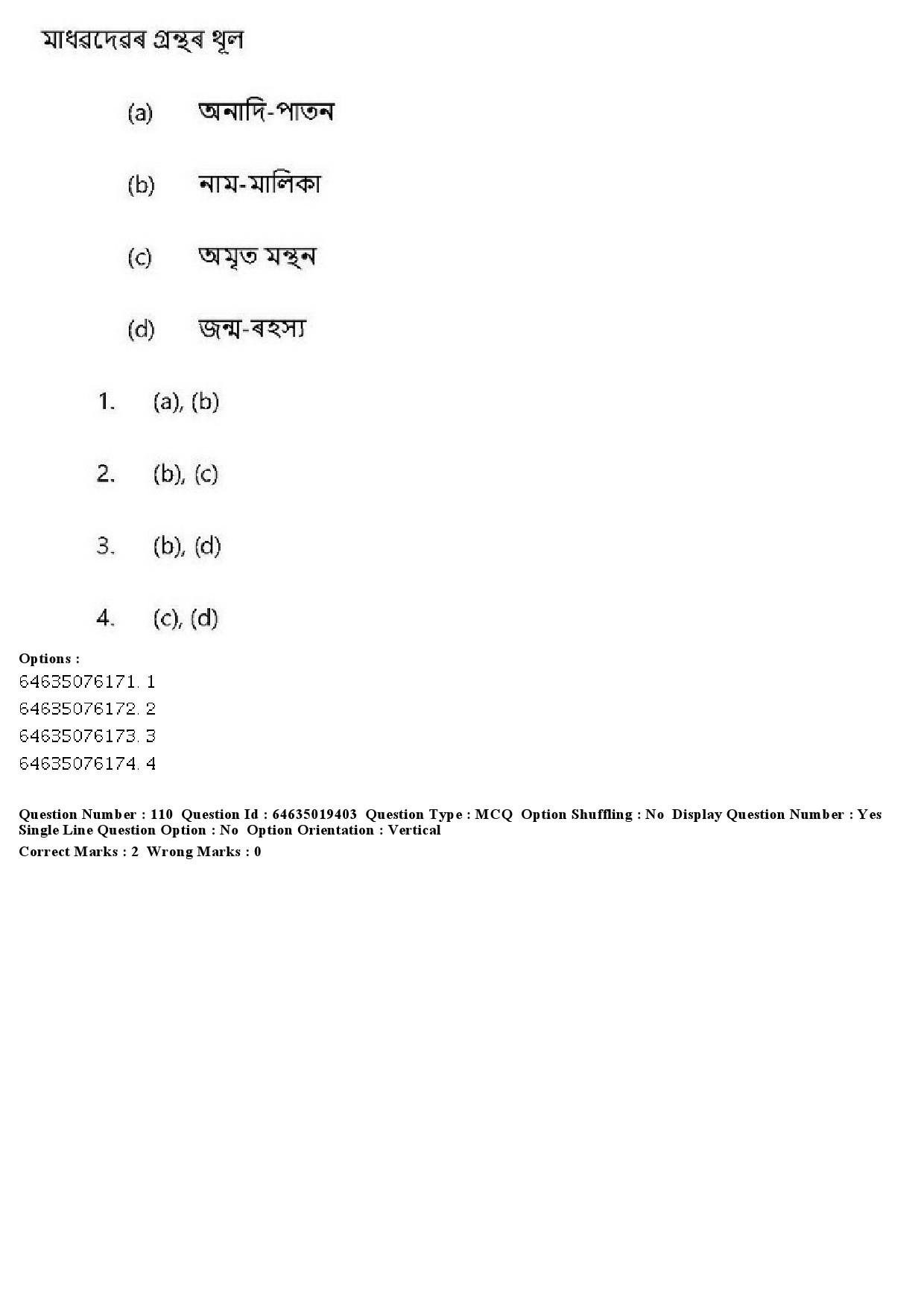 UGC NET Assamese Question Paper June 2019 108