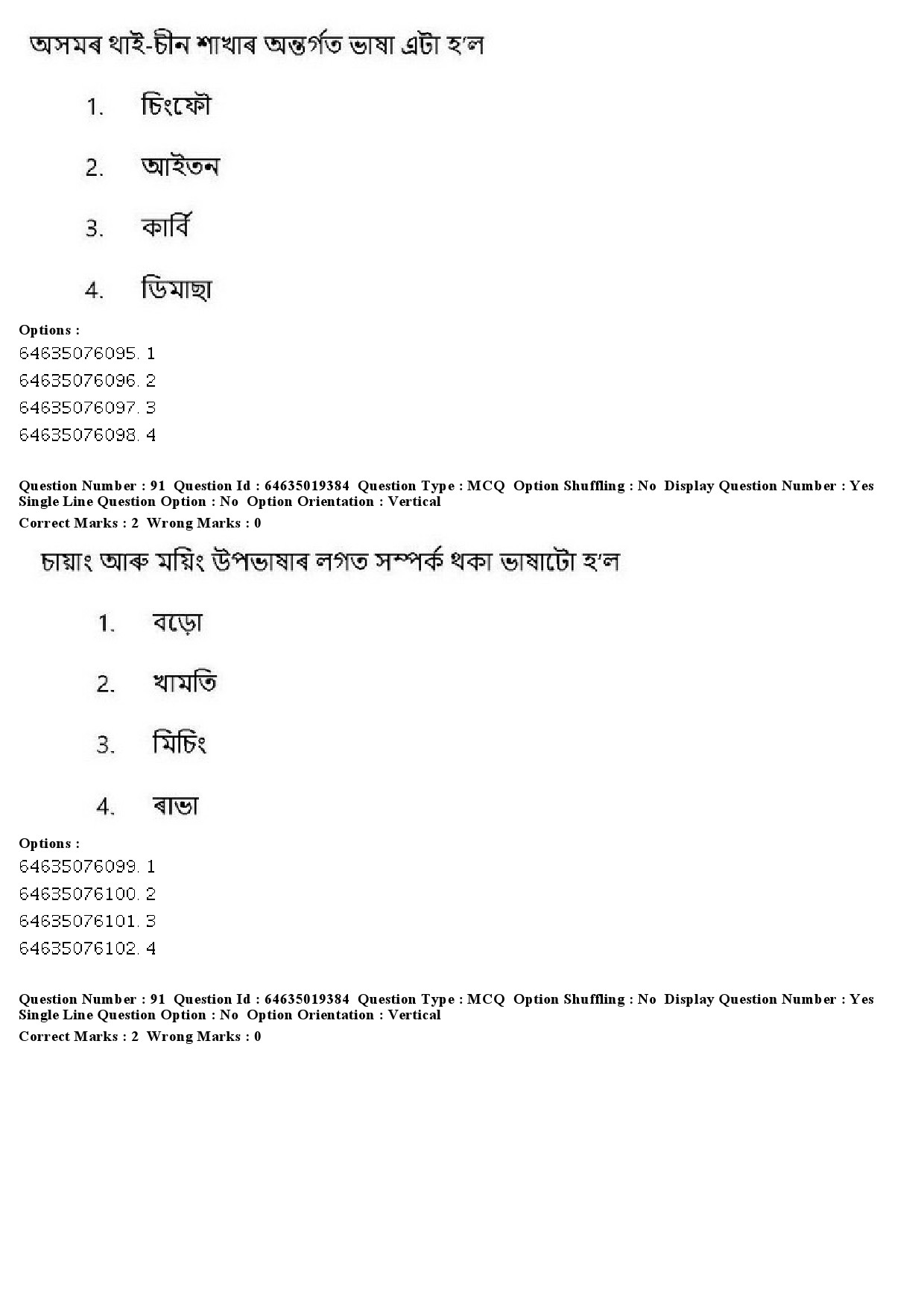 UGC NET Assamese Question Paper June 2019 81