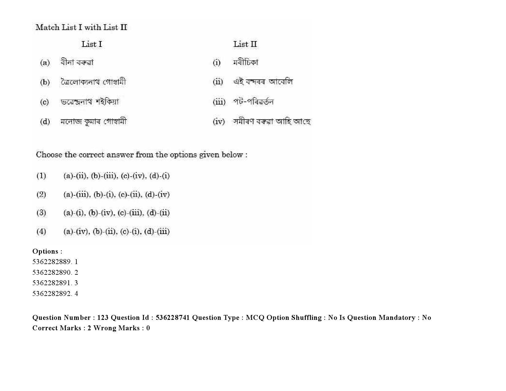 UGC NET Assamese Question Paper September 2020 173