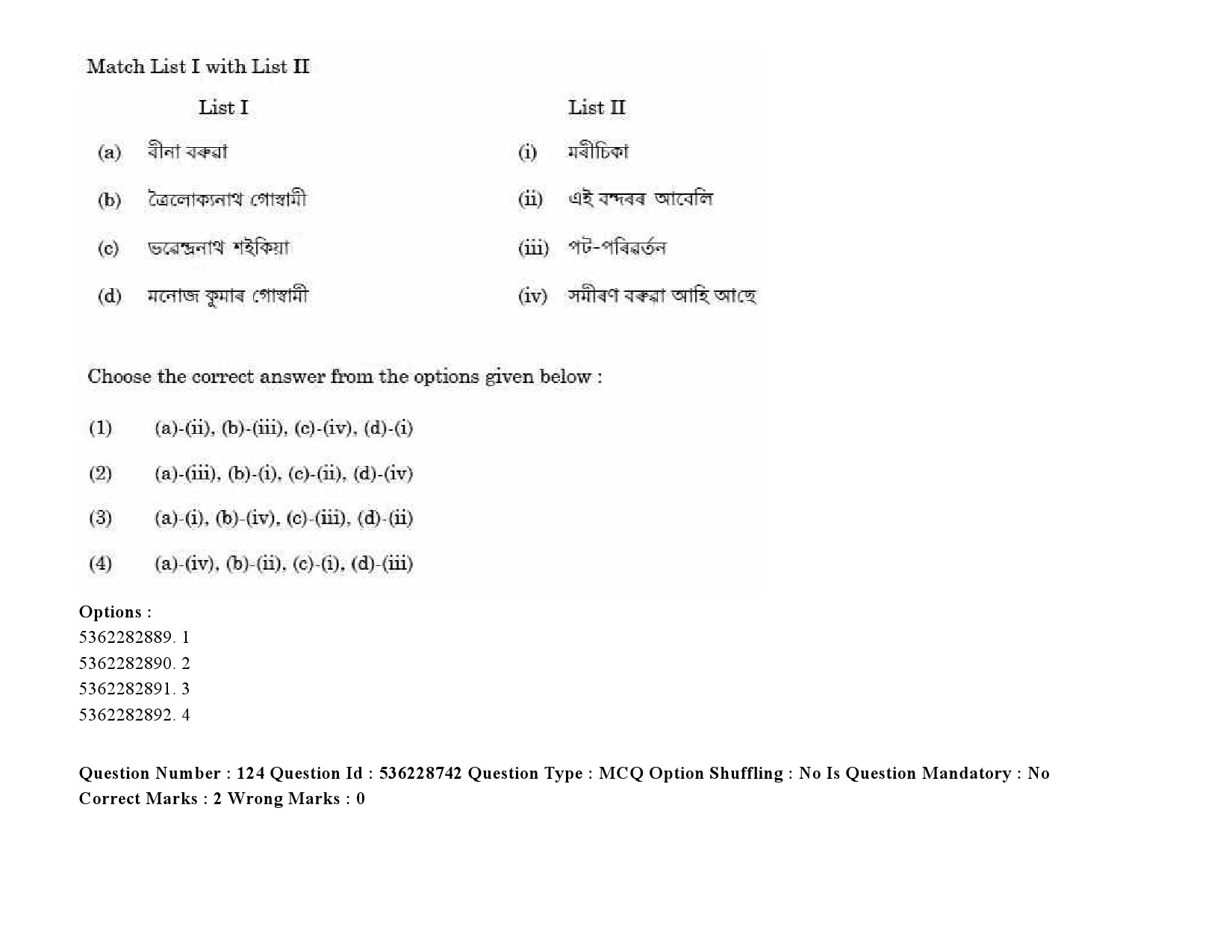 UGC NET Assamese Question Paper September 2020 174