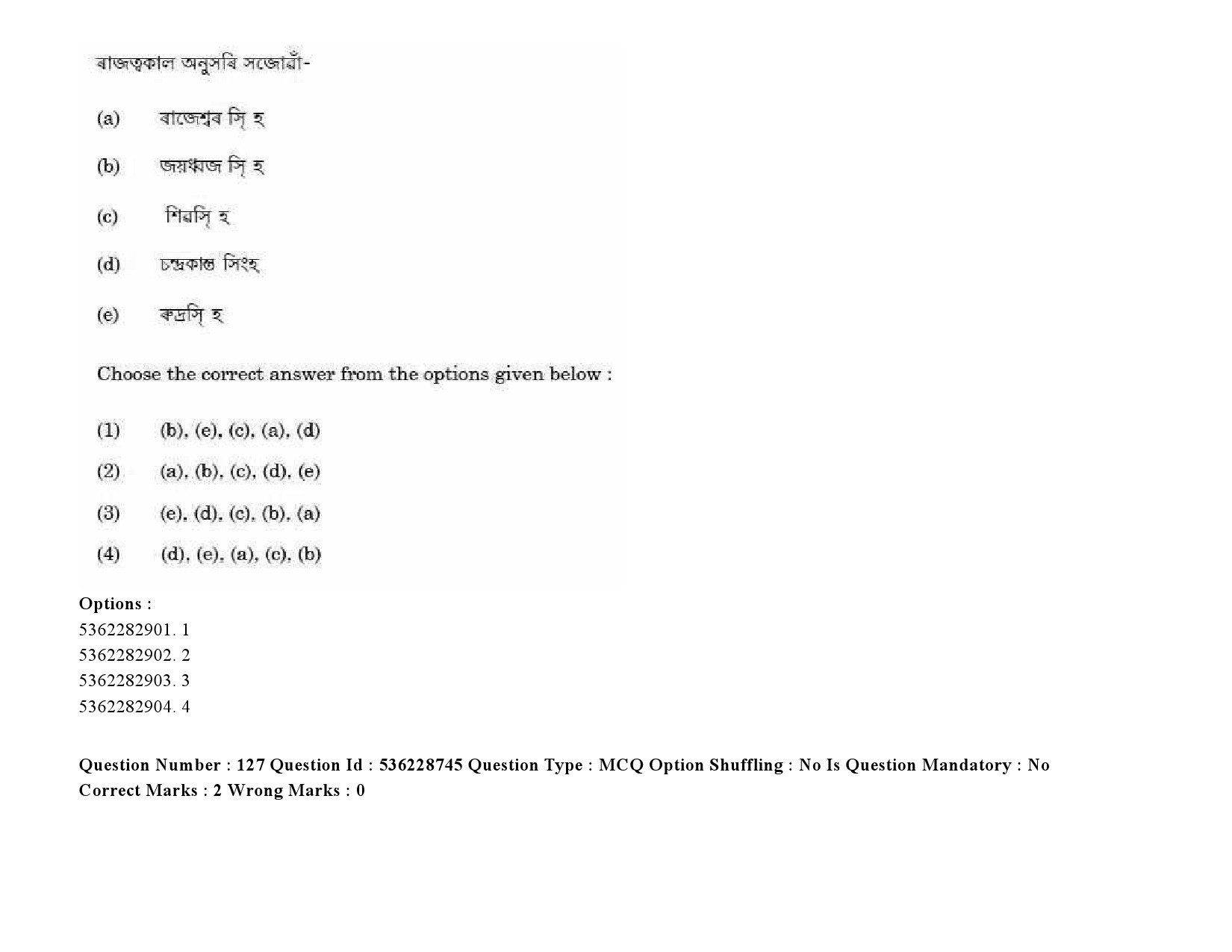 UGC NET Assamese Question Paper September 2020 180