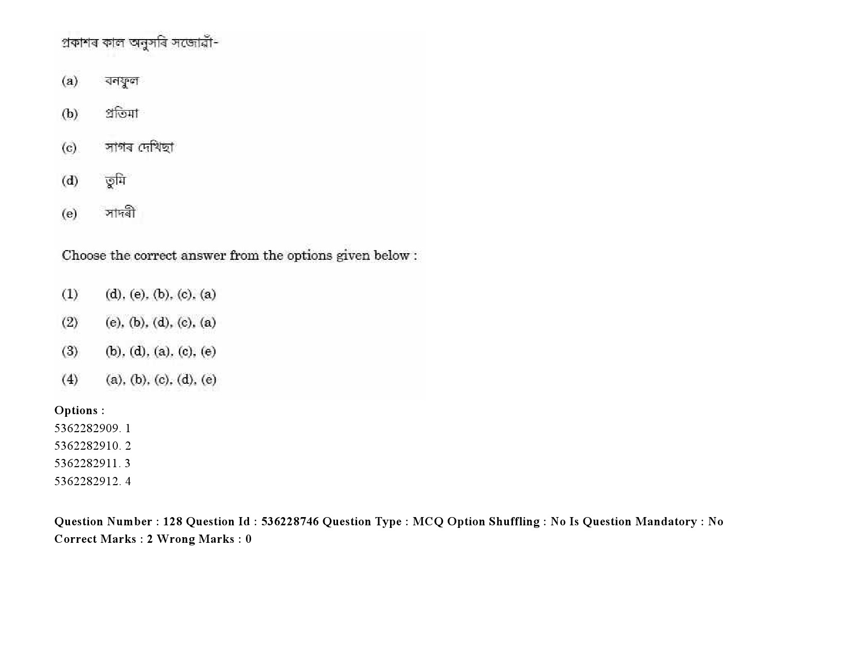 UGC NET Assamese Question Paper September 2020 183