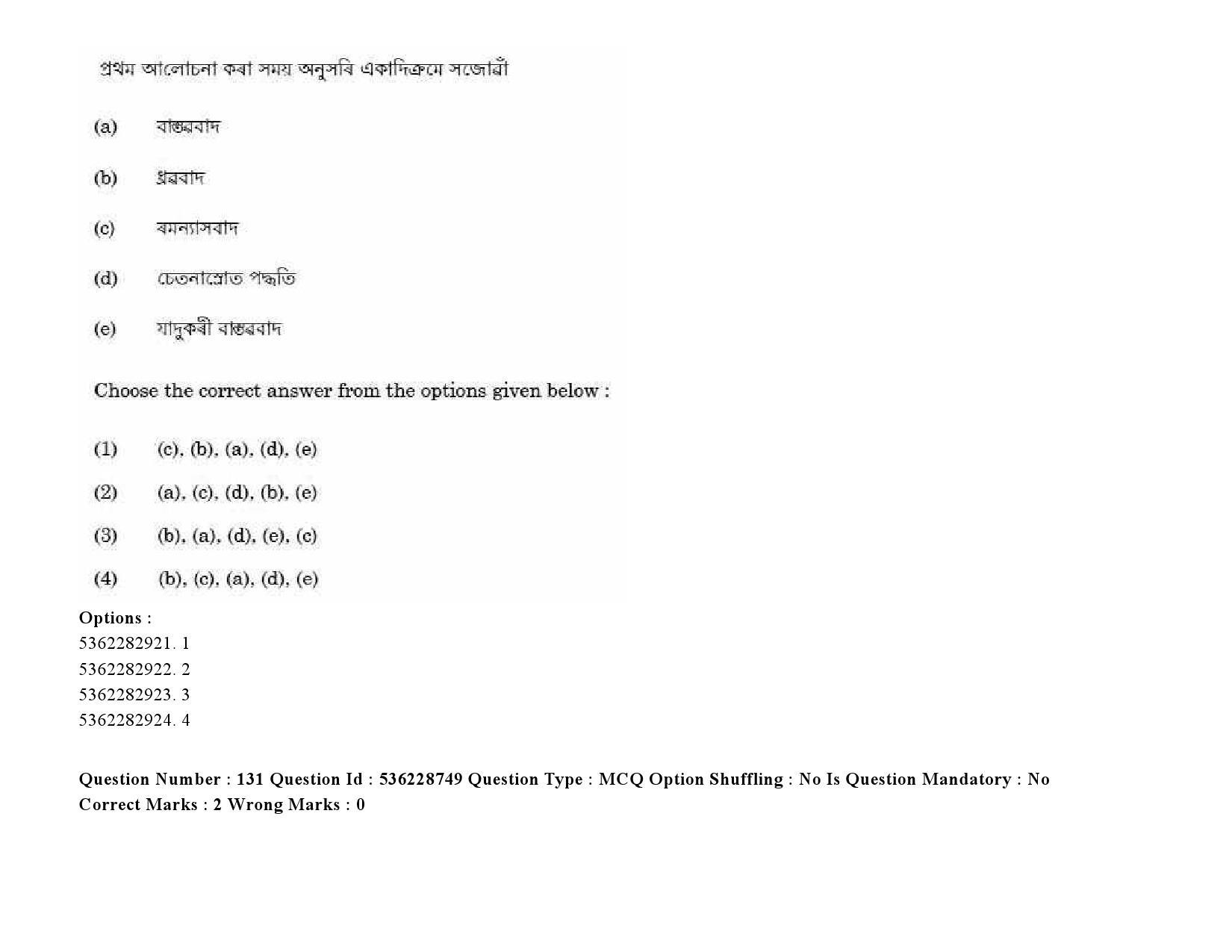 UGC NET Assamese Question Paper September 2020 189