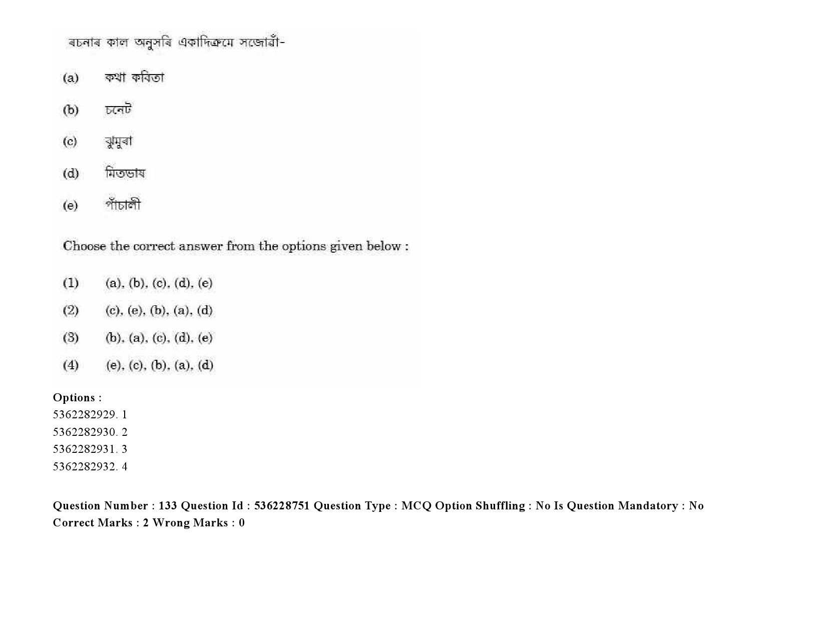 UGC NET Assamese Question Paper September 2020 193