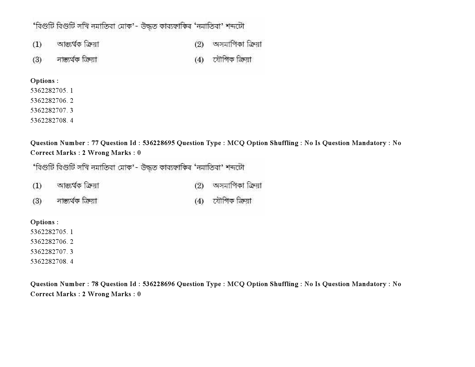 UGC NET Assamese Question Paper September 2020 96