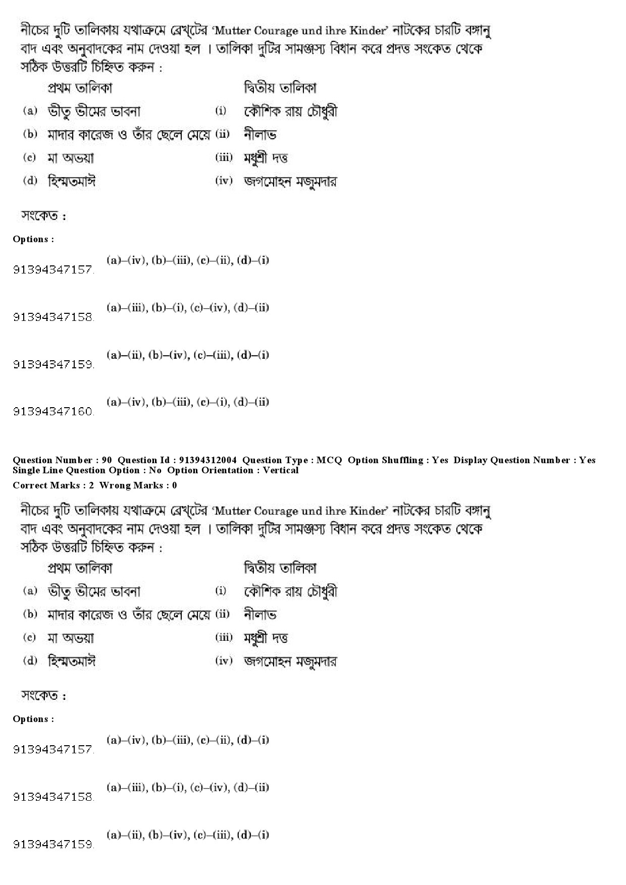 UGC NET Bengali Question Paper December 2018 84