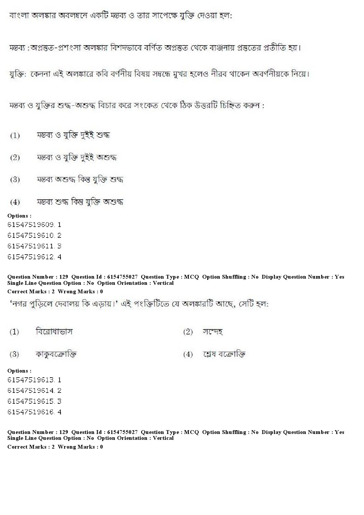 UGC NET Bengali Question Paper December 2019 133