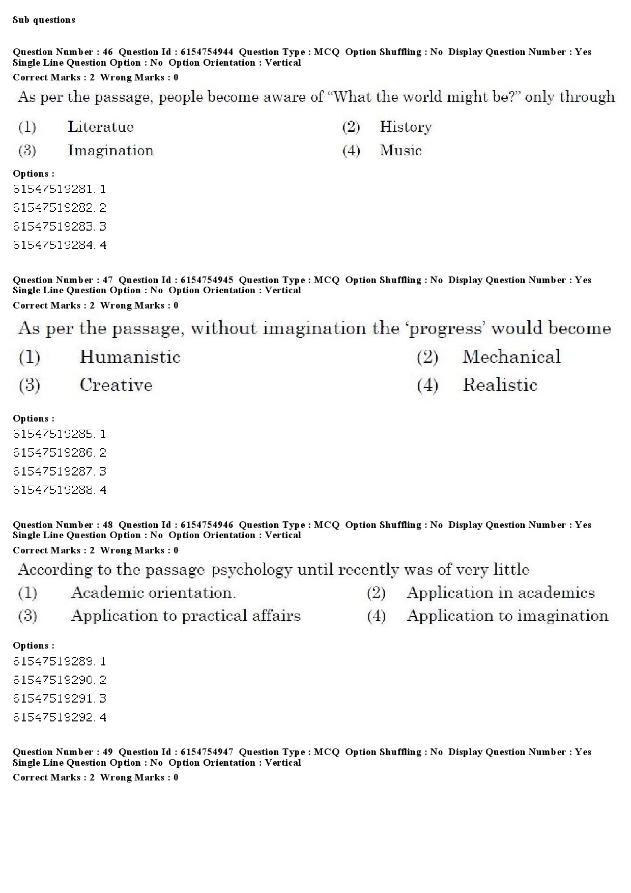 UGC NET Bengali Question Paper December 2019 50