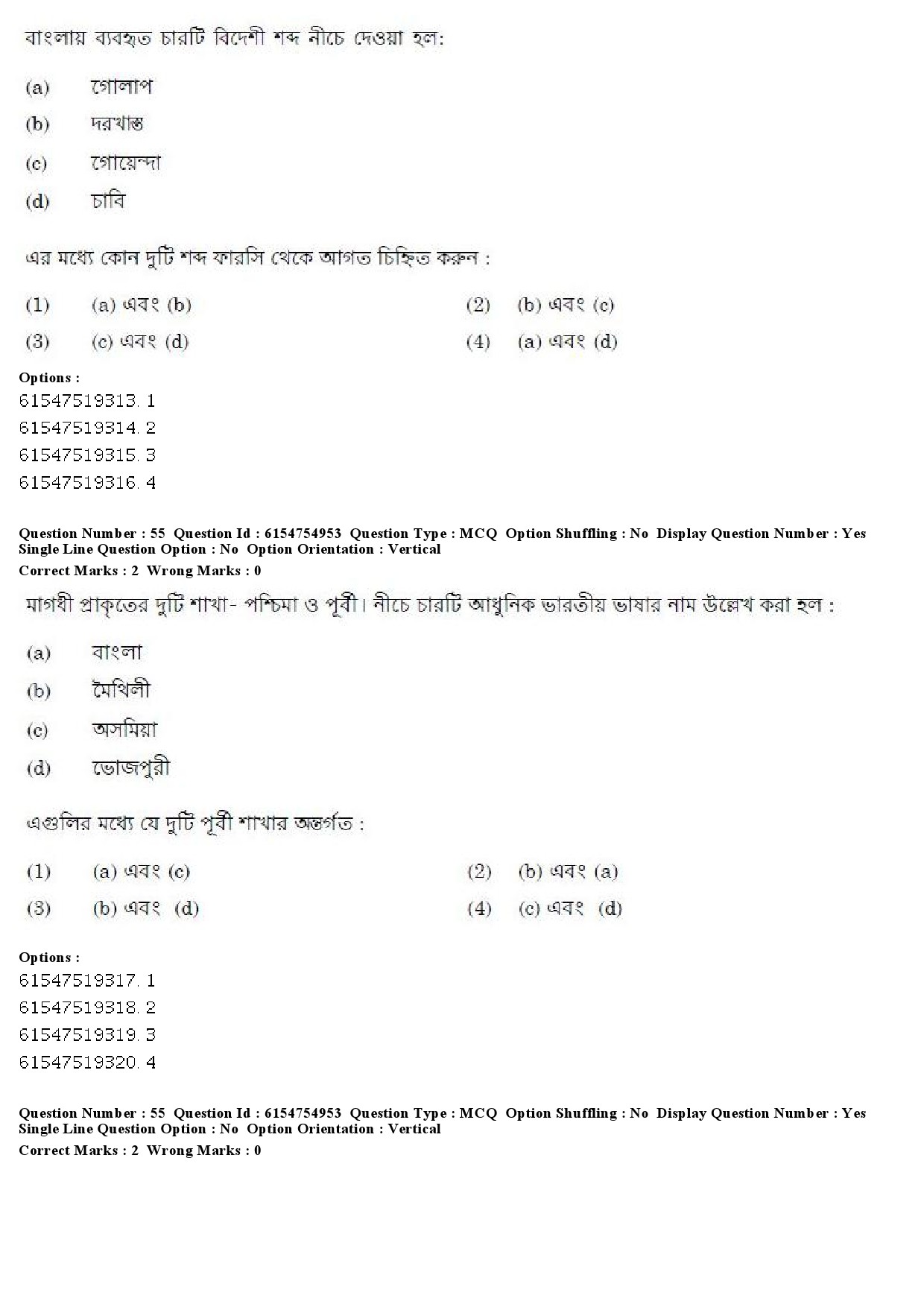 UGC NET Bengali Question Paper December 2019 57