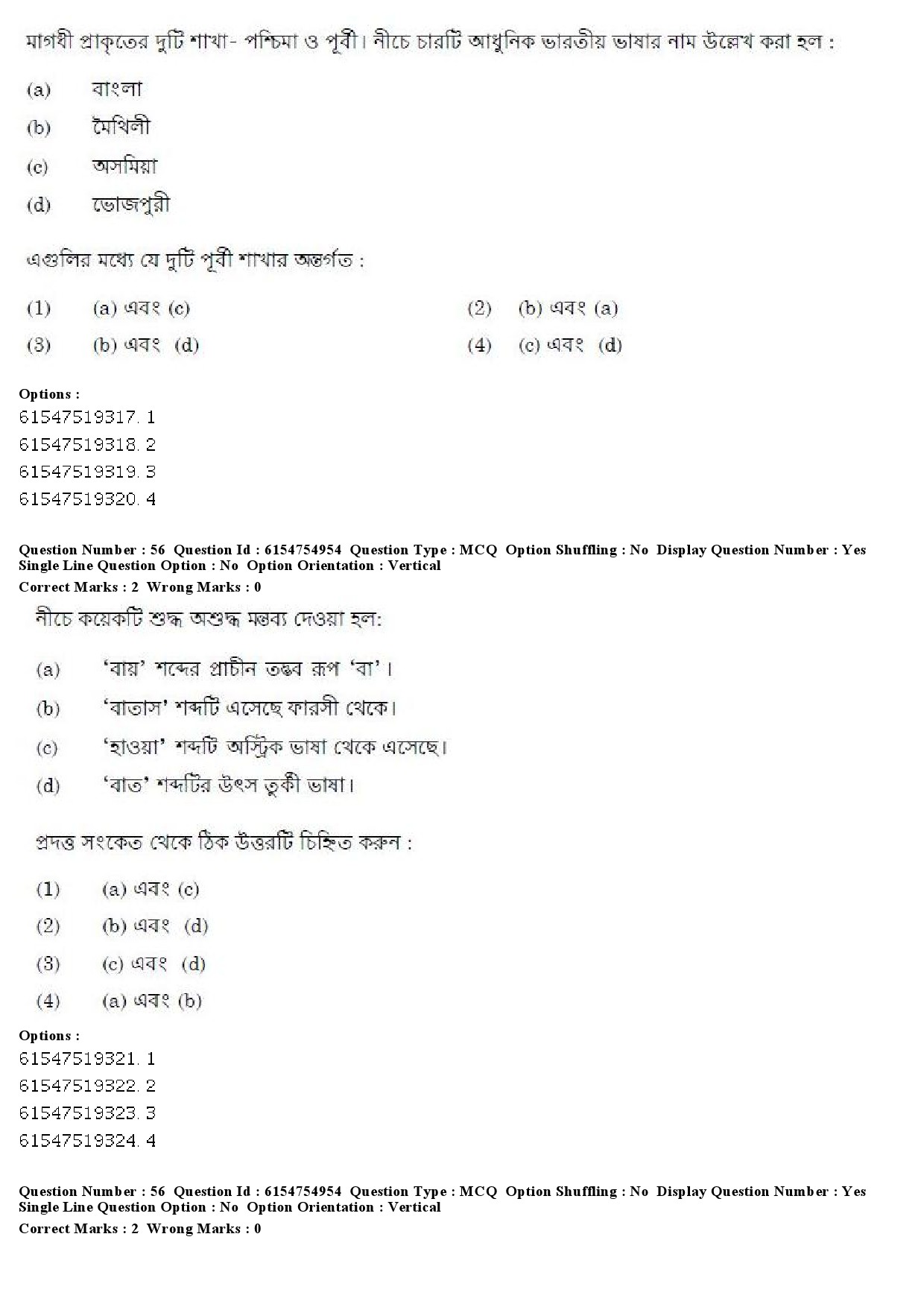 UGC NET Bengali Question Paper December 2019 58