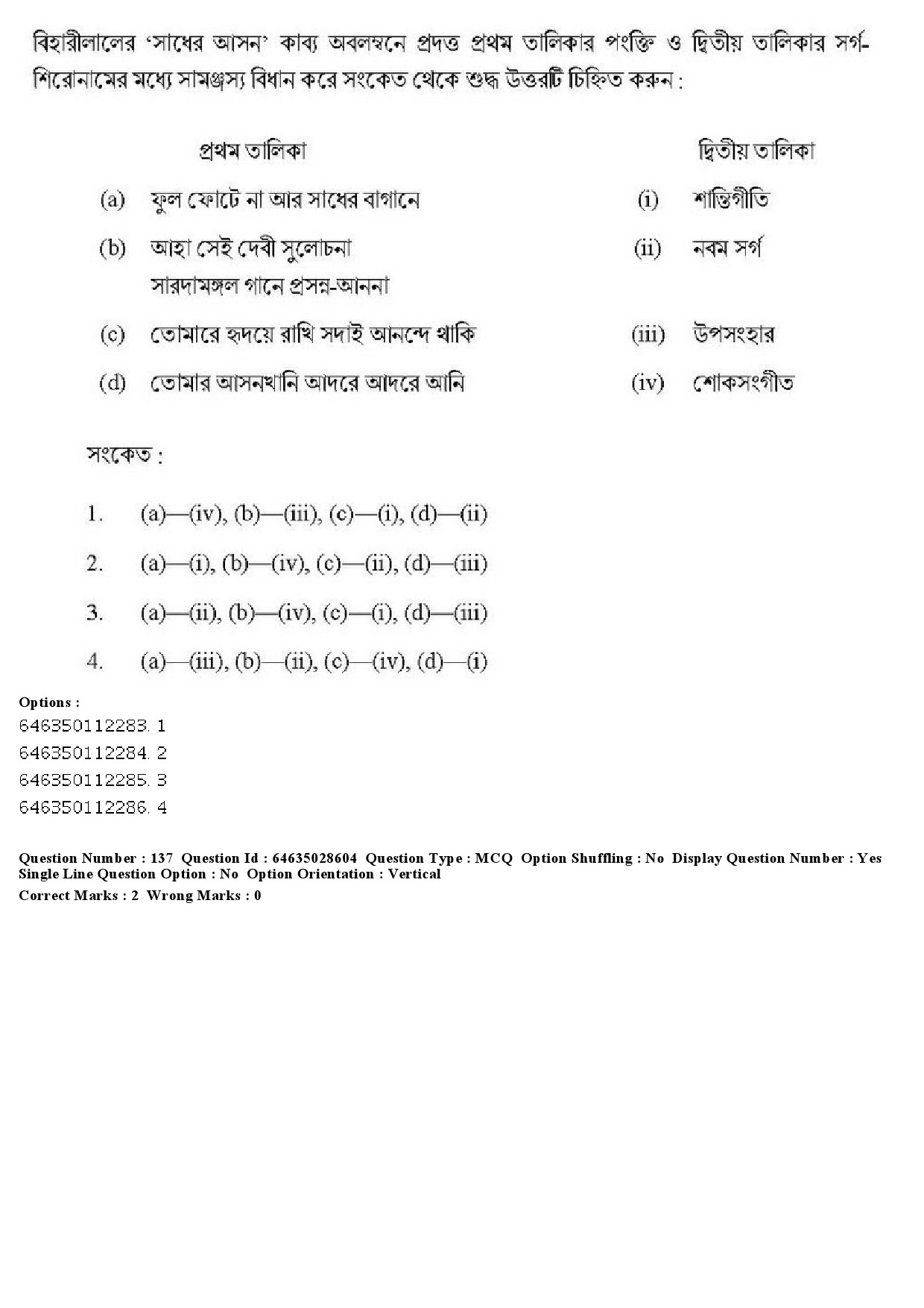 UGC NET Bengali Question Paper June 2019 176