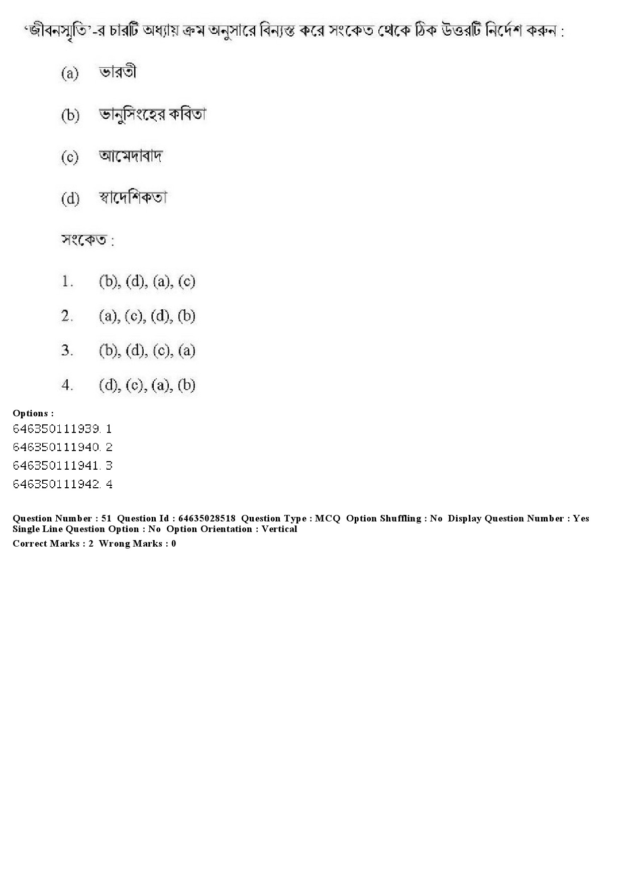 UGC NET Bengali Question Paper June 2019 37