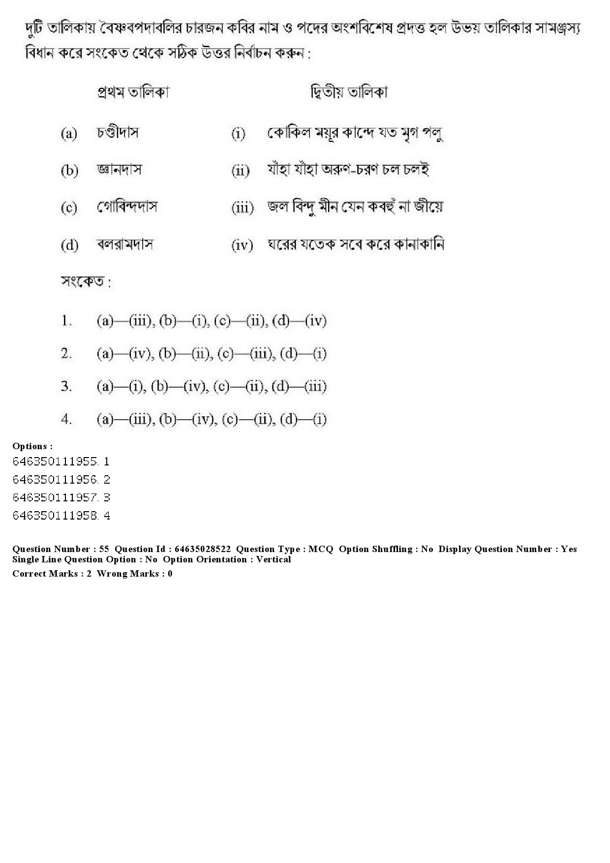 UGC NET Bengali Question Paper June 2019 44