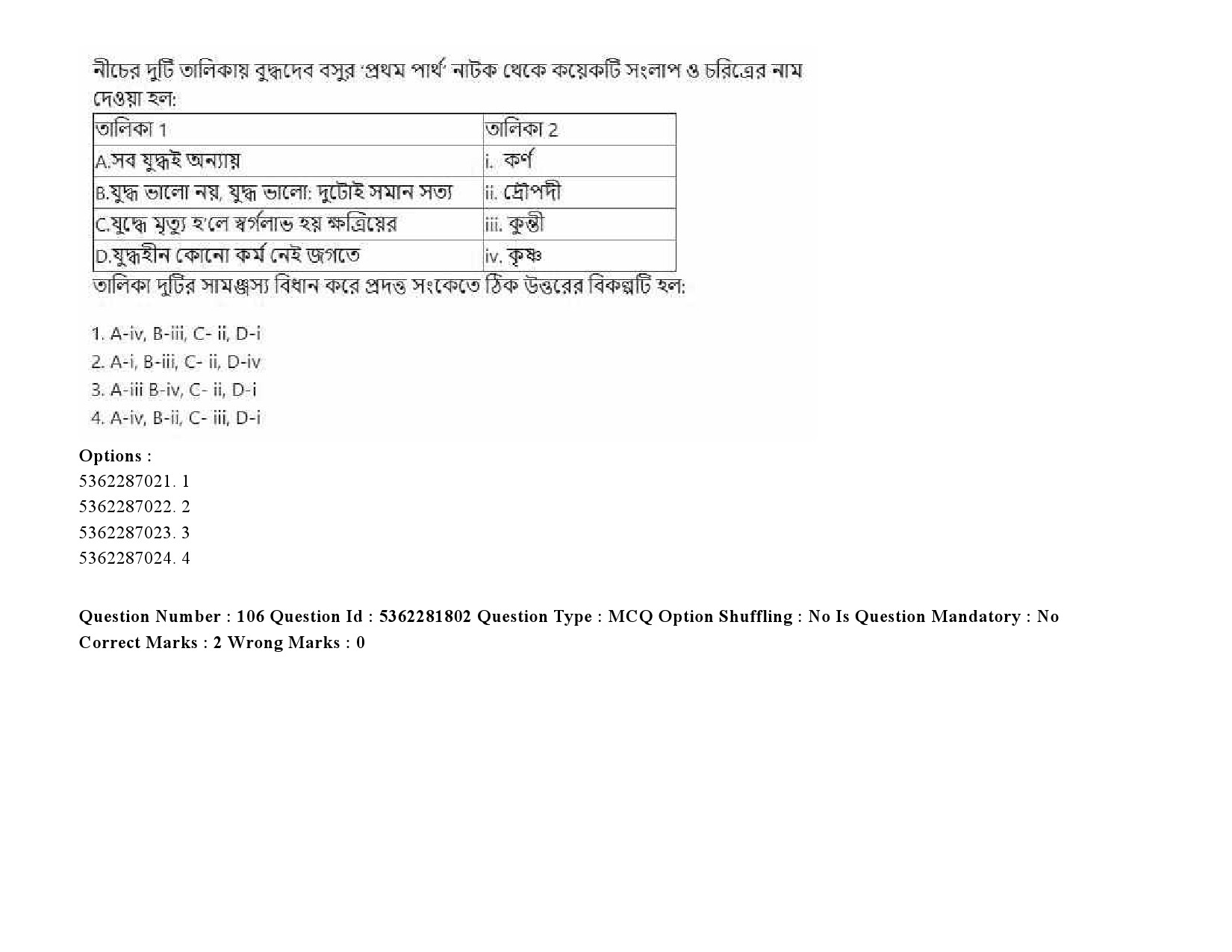 UGC NET Bengali Question Paper September 2020 152