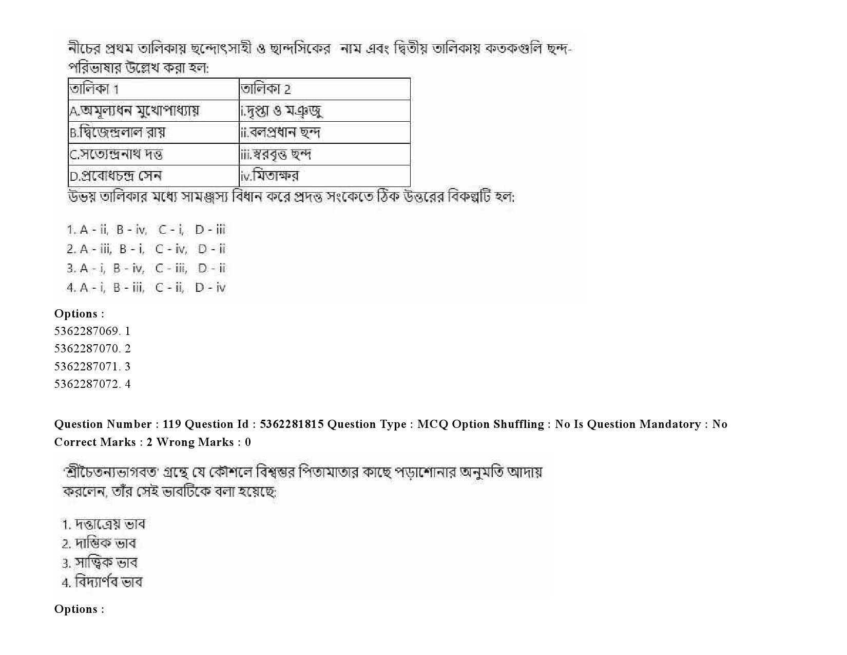 UGC NET Bengali Question Paper September 2020 172