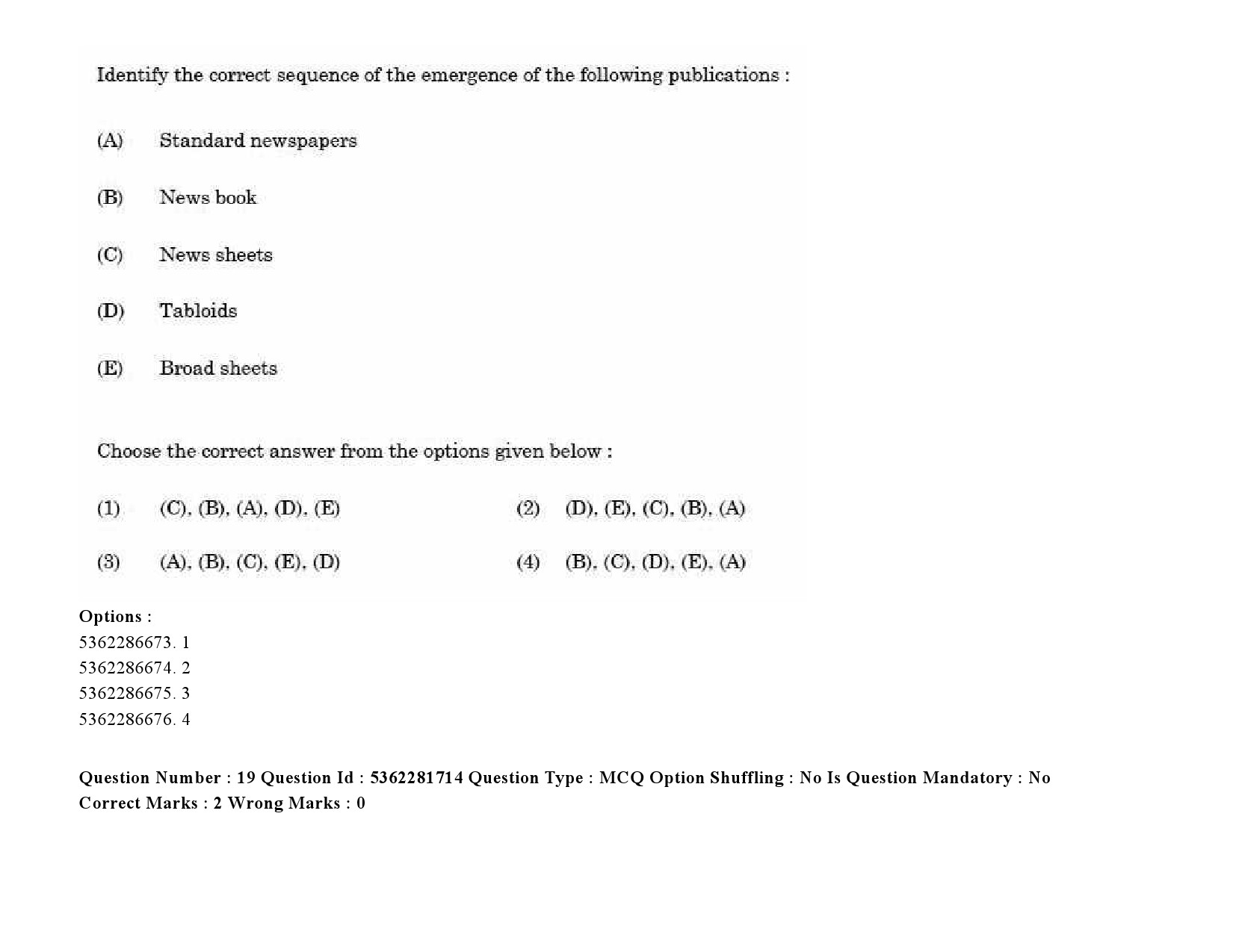 UGC NET Bengali Question Paper September 2020 27