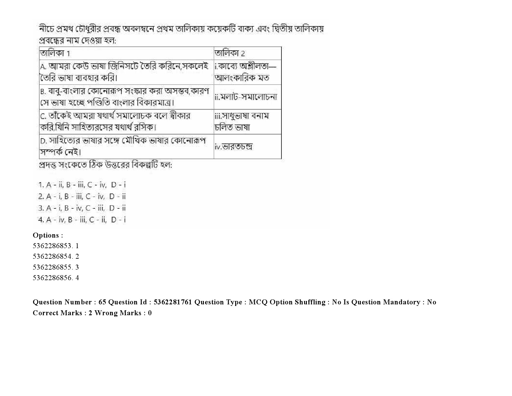 UGC NET Bengali Question Paper September 2020 90