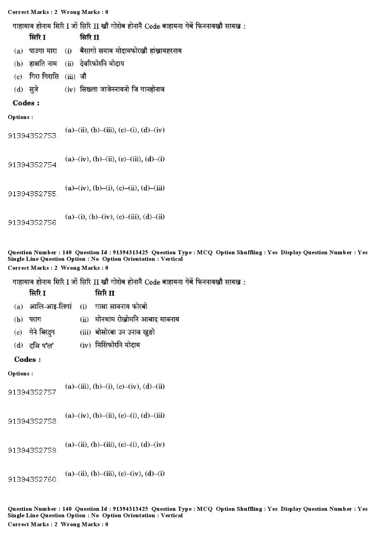 UGC NET Bodo Question Paper December 2018 128