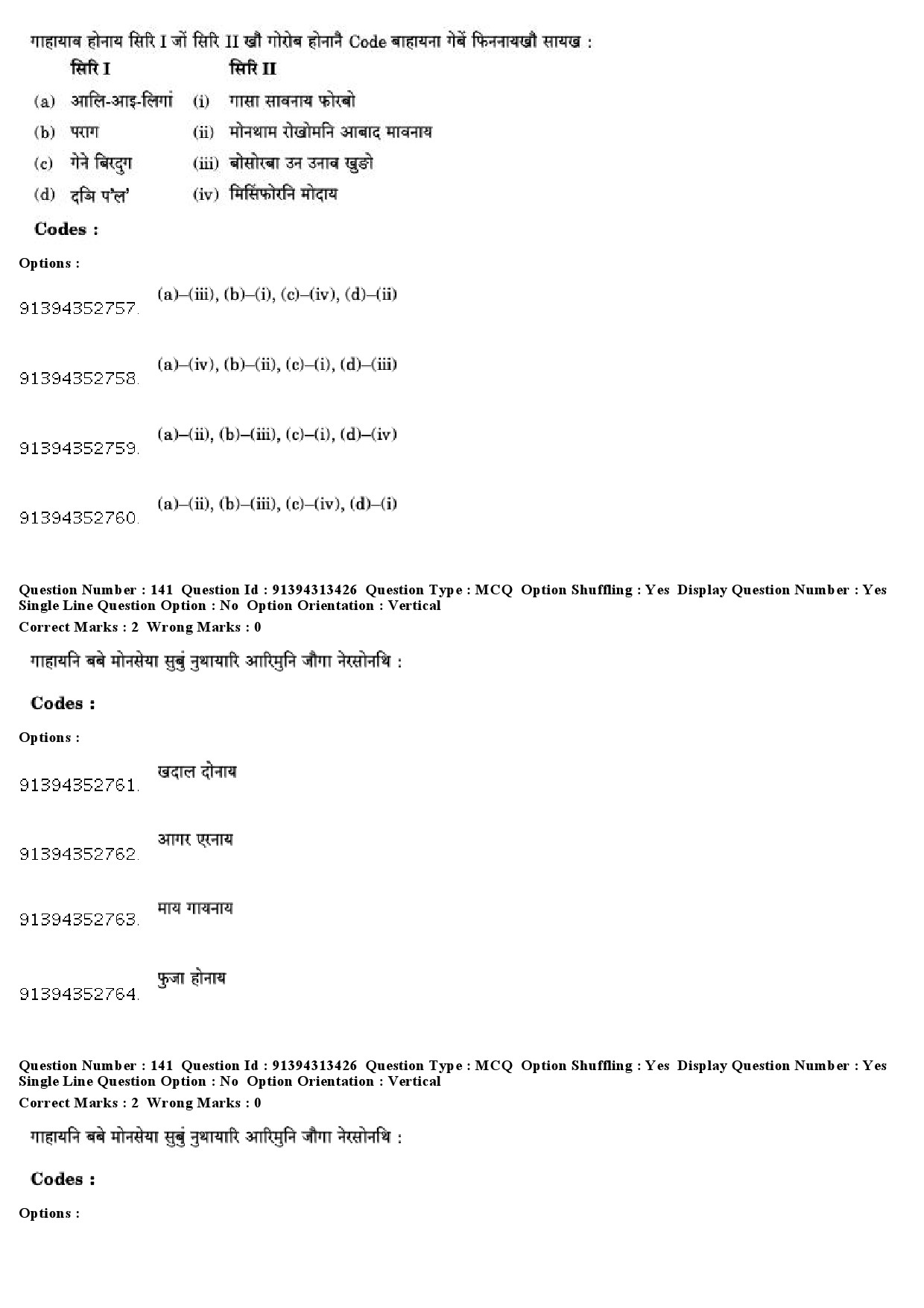 UGC NET Bodo Question Paper December 2018 129