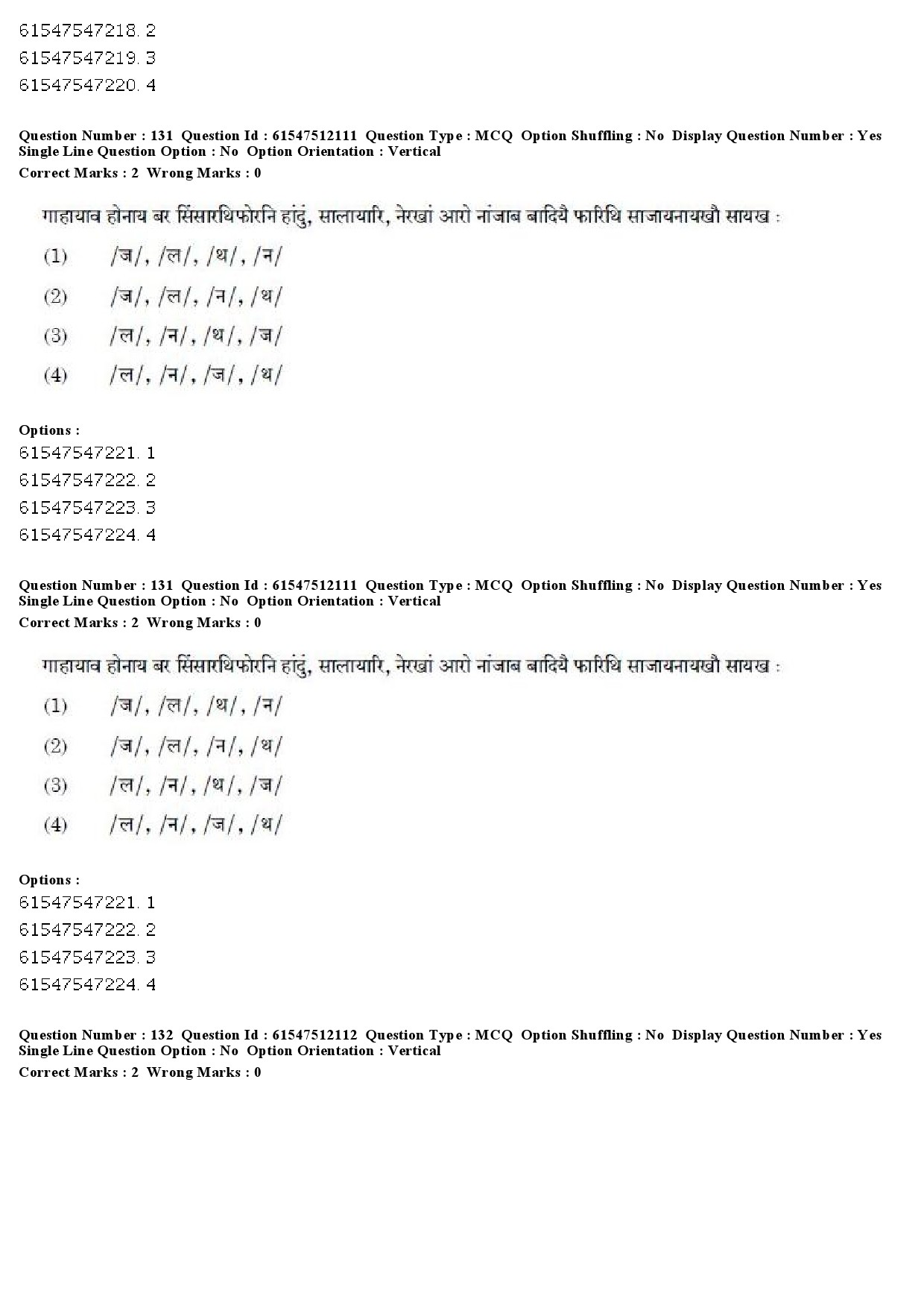 UGC NET Bodo Question Paper December 2019 128