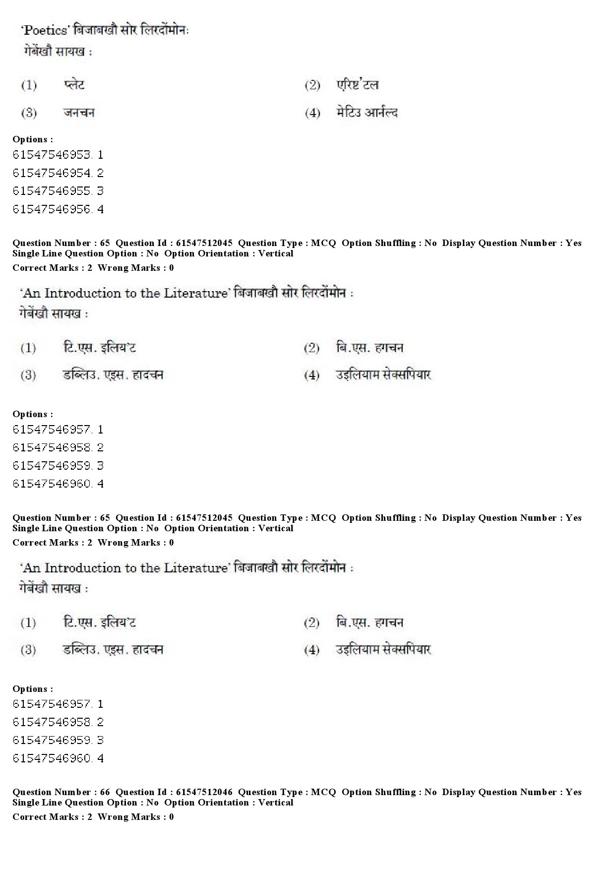 UGC NET Bodo Question Paper December 2019 63