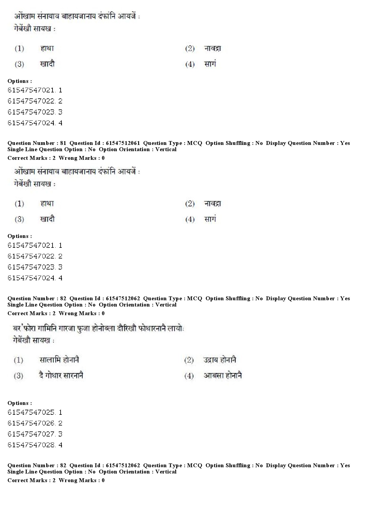 UGC NET Bodo Question Paper December 2019 74