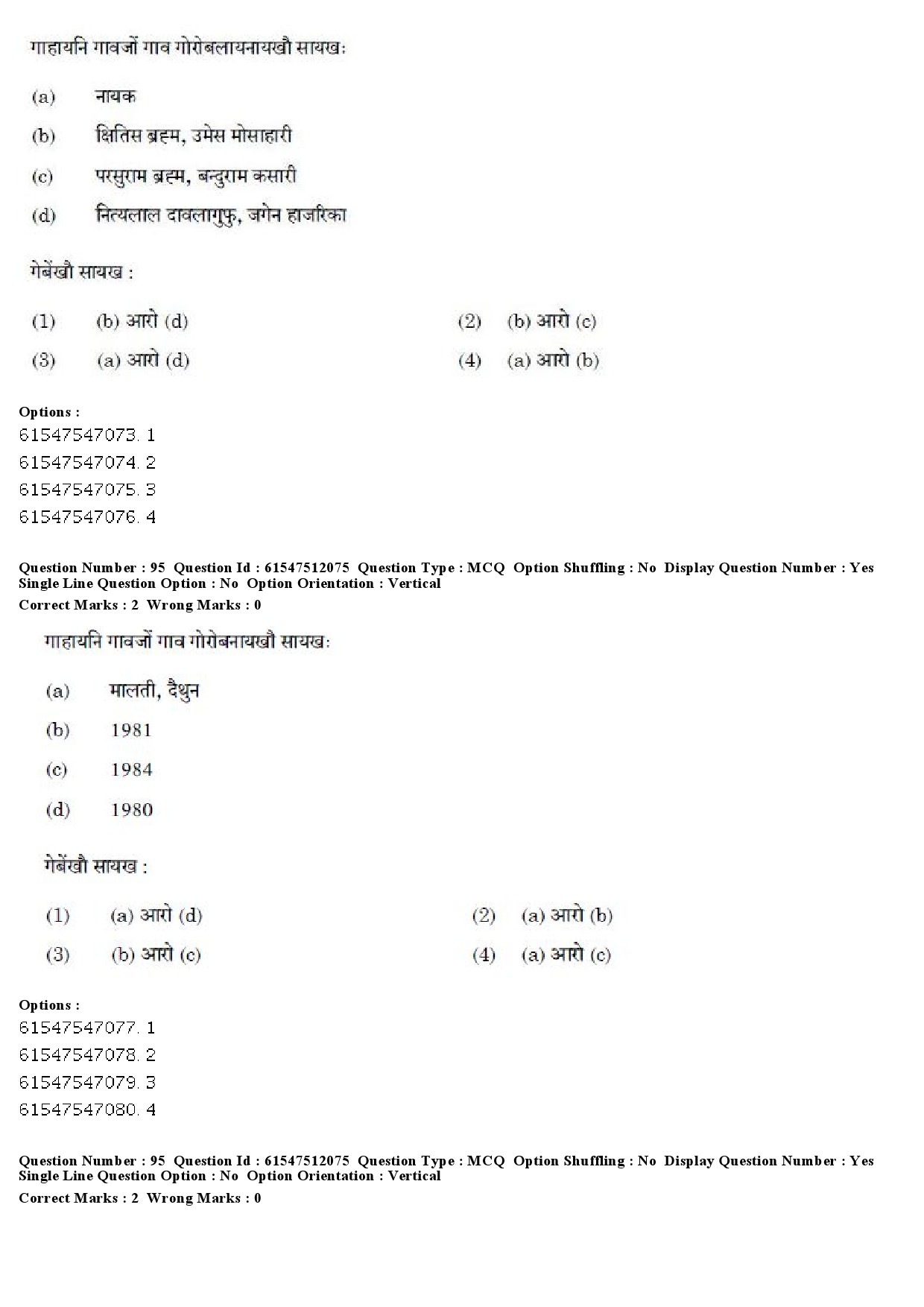 UGC NET Bodo Question Paper December 2019 84