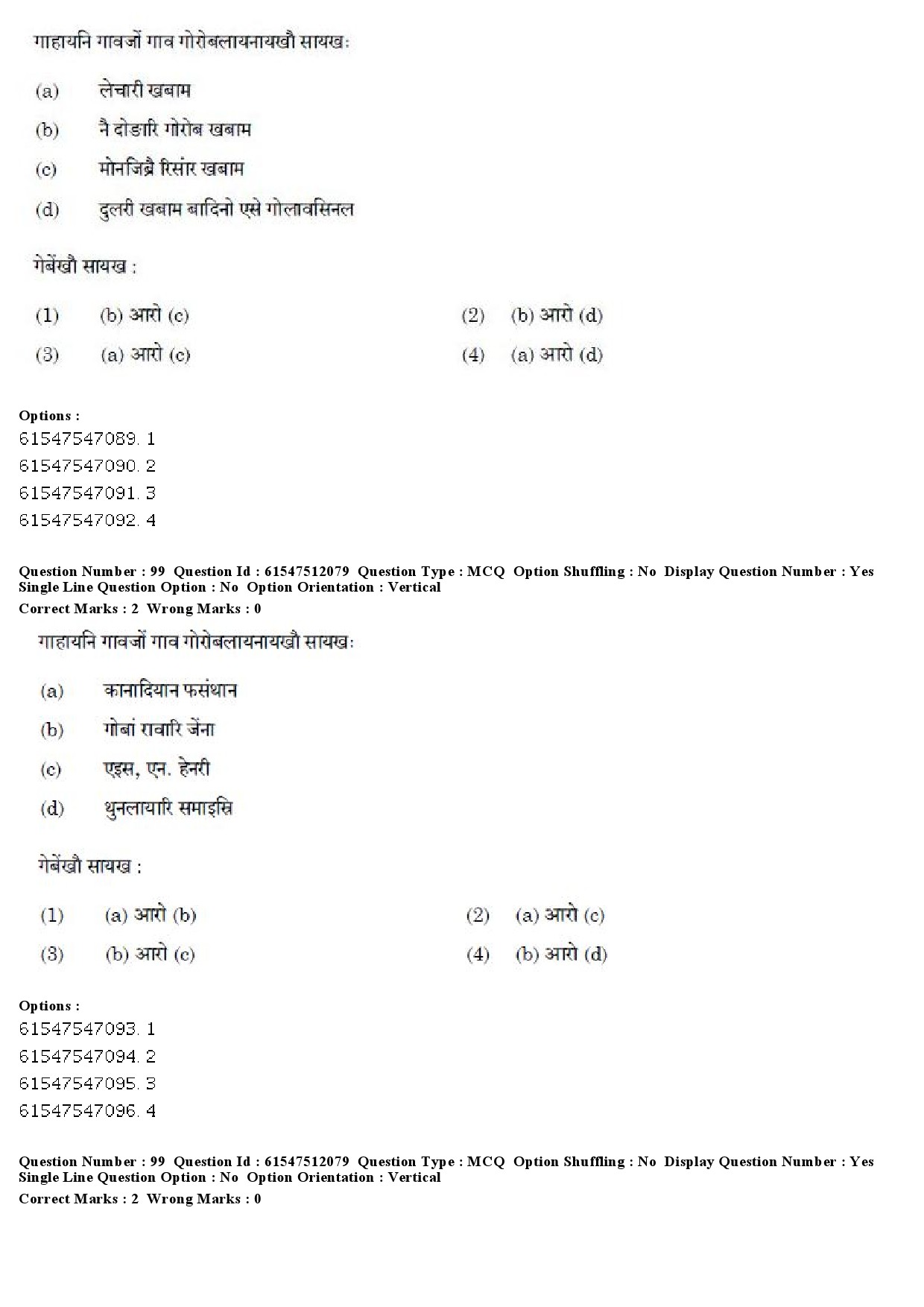 UGC NET Bodo Question Paper December 2019 88