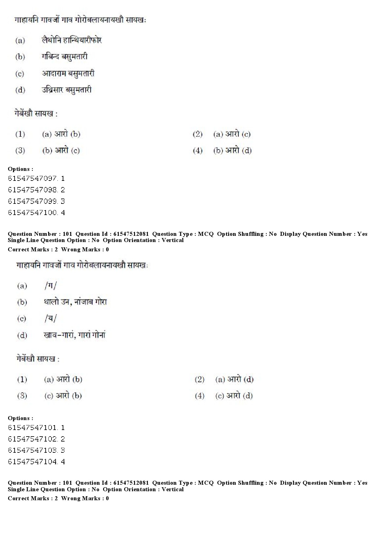 UGC NET Bodo Question Paper December 2019 90