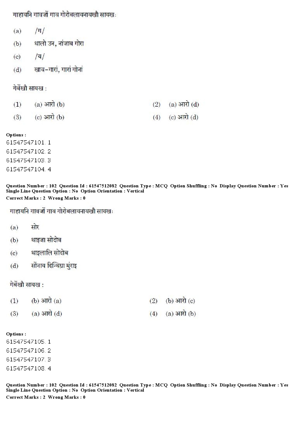 UGC NET Bodo Question Paper December 2019 91