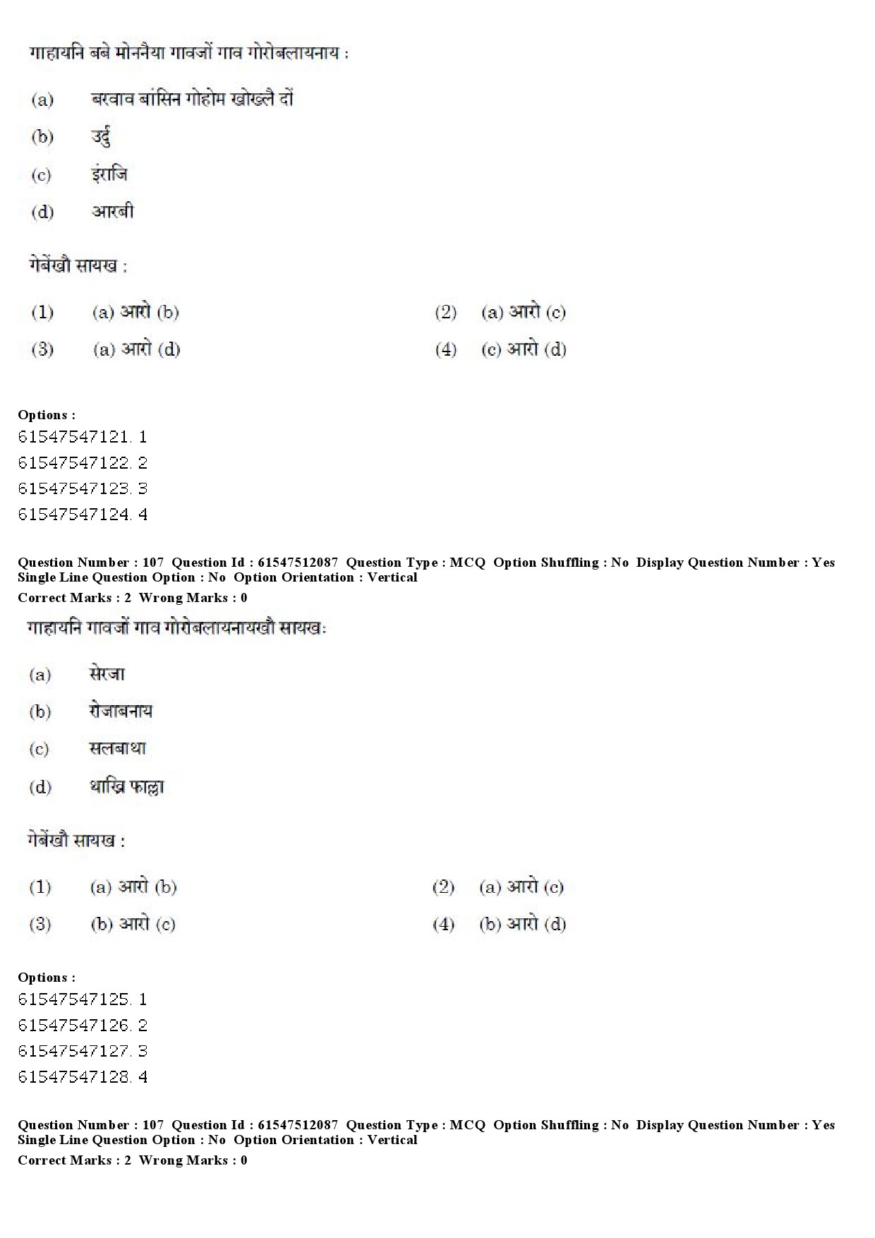 UGC NET Bodo Question Paper December 2019 96