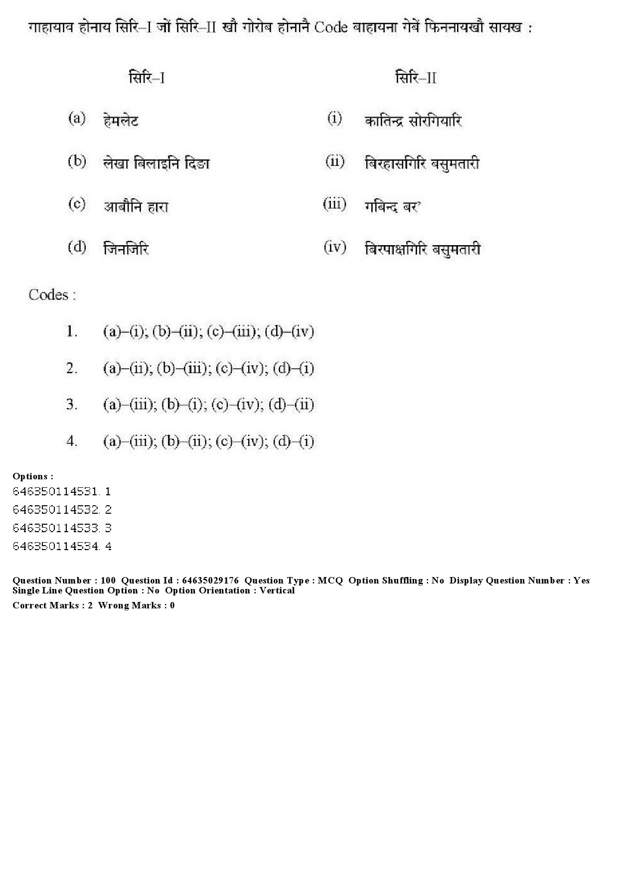 UGC NET Bodo Question Paper June 2019 112