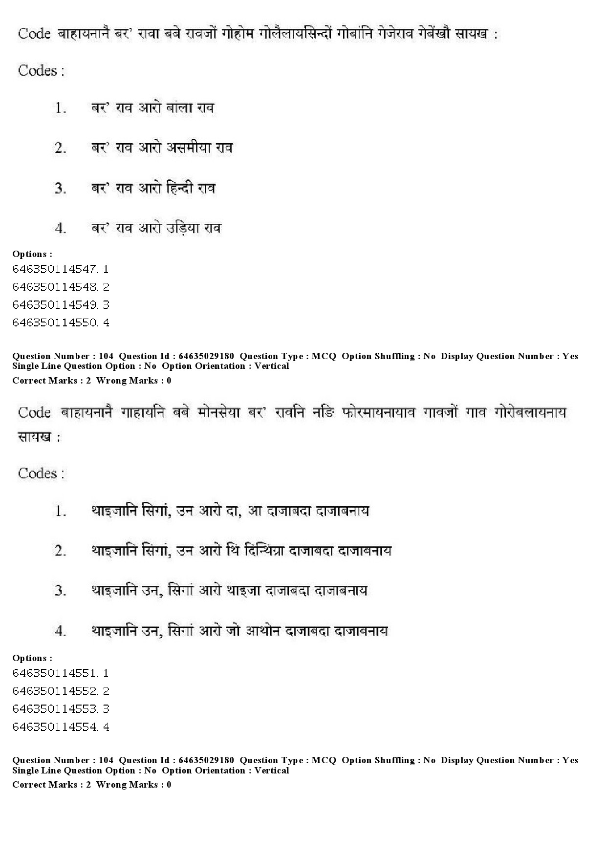 UGC NET Bodo Question Paper June 2019 117