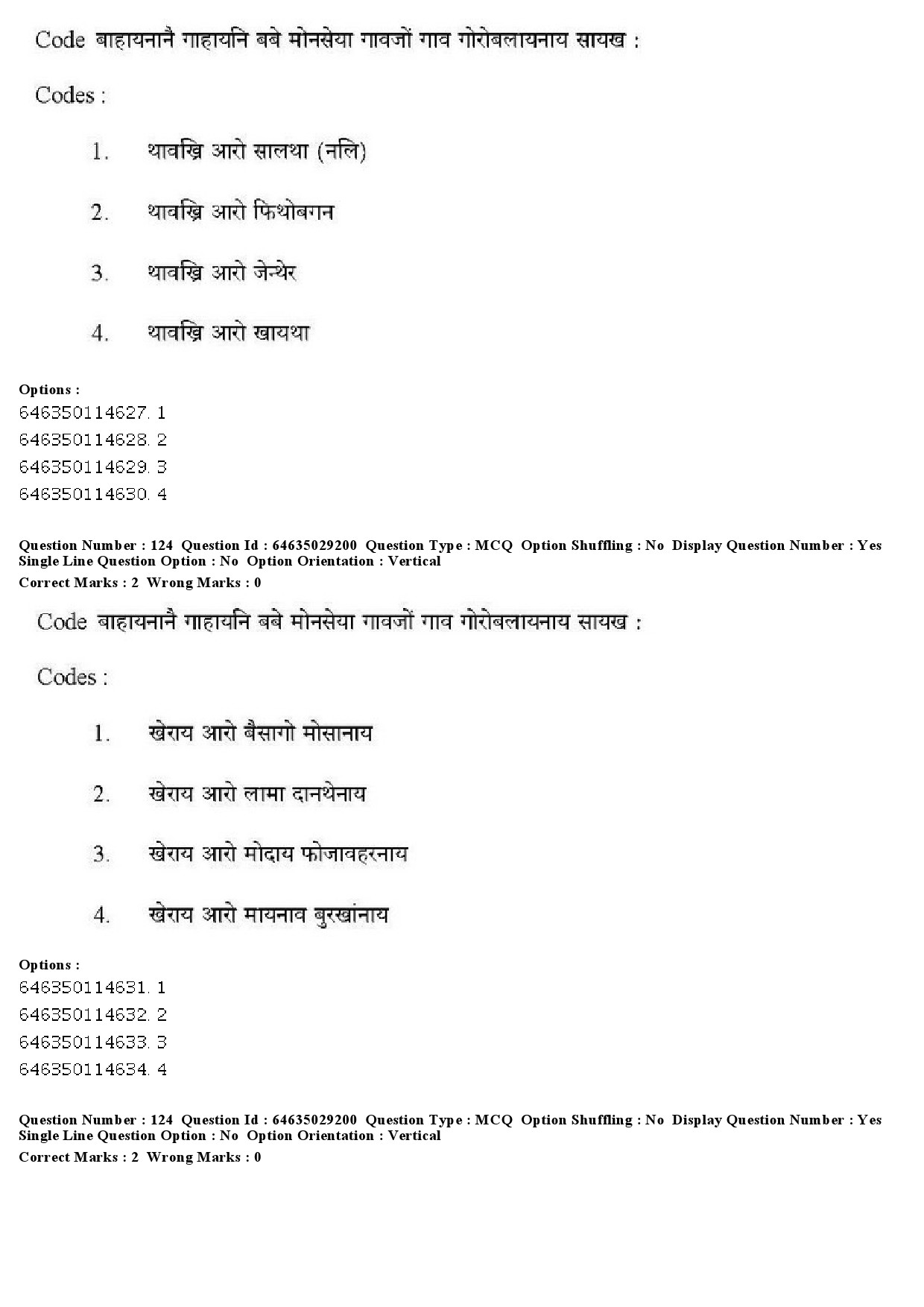 UGC NET Bodo Question Paper June 2019 147