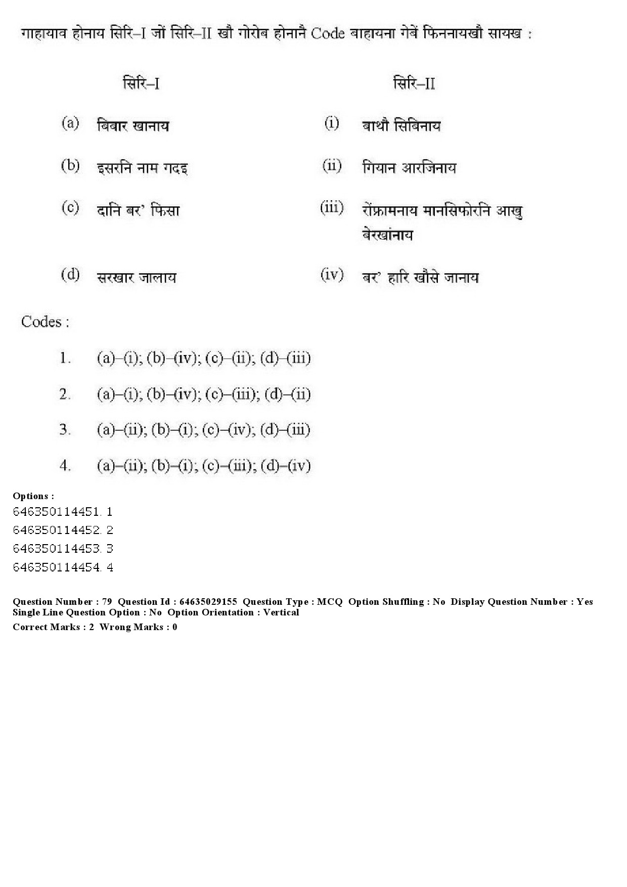 UGC NET Bodo Question Paper June 2019 81