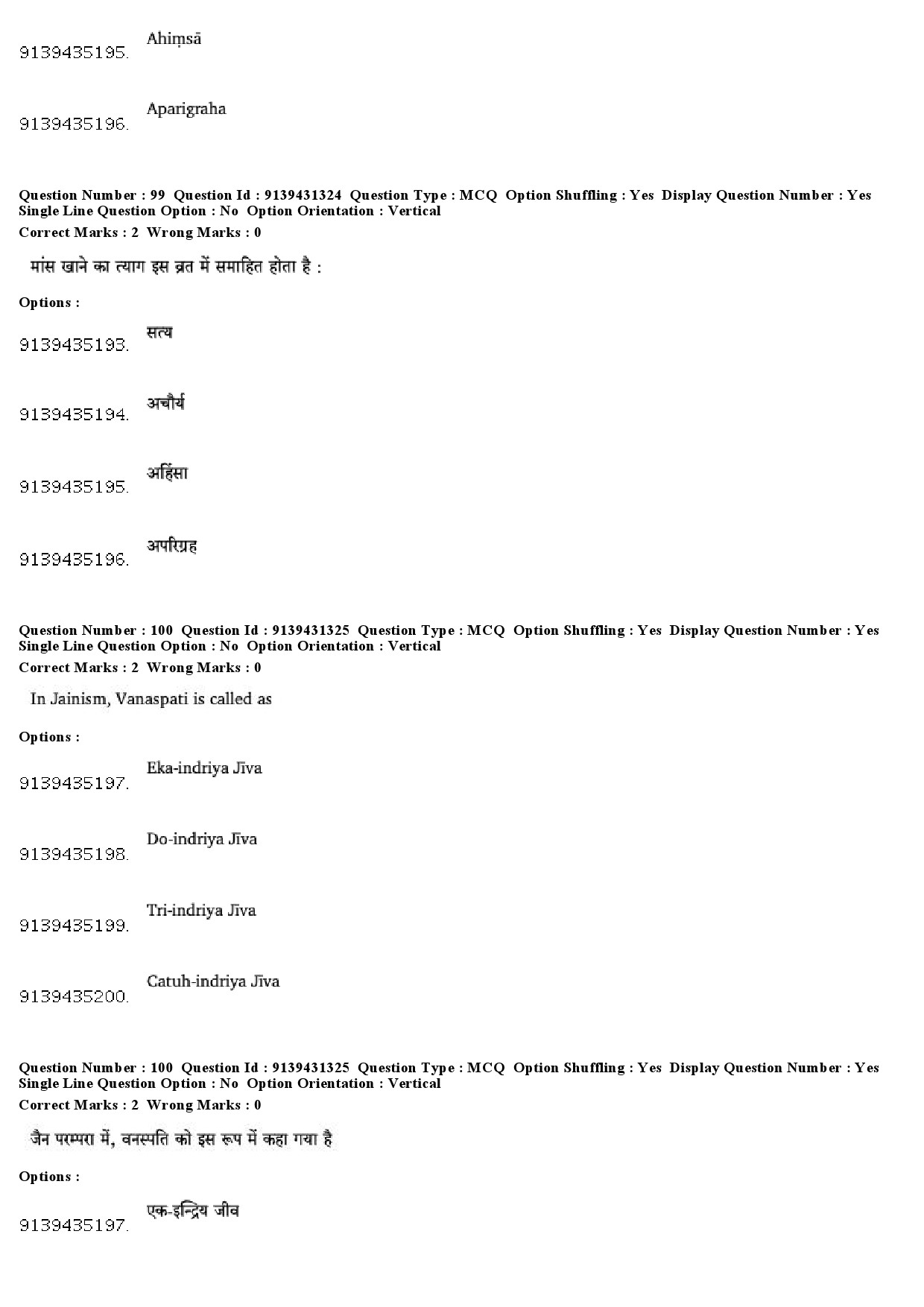 UGC NET Buddhist Jaina Gandhian and Peace Studies Question Paper December 2018 83