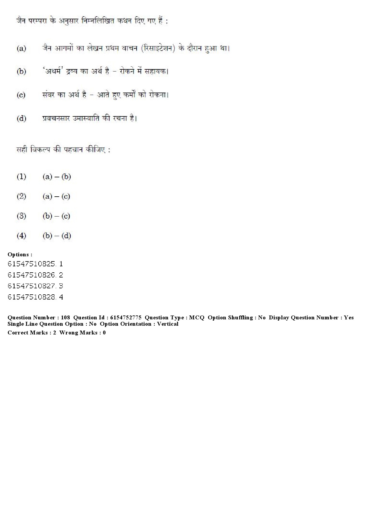 UGC NET Buddhist Jaina Gandhian and Peace Studies Question Paper December 2019 100